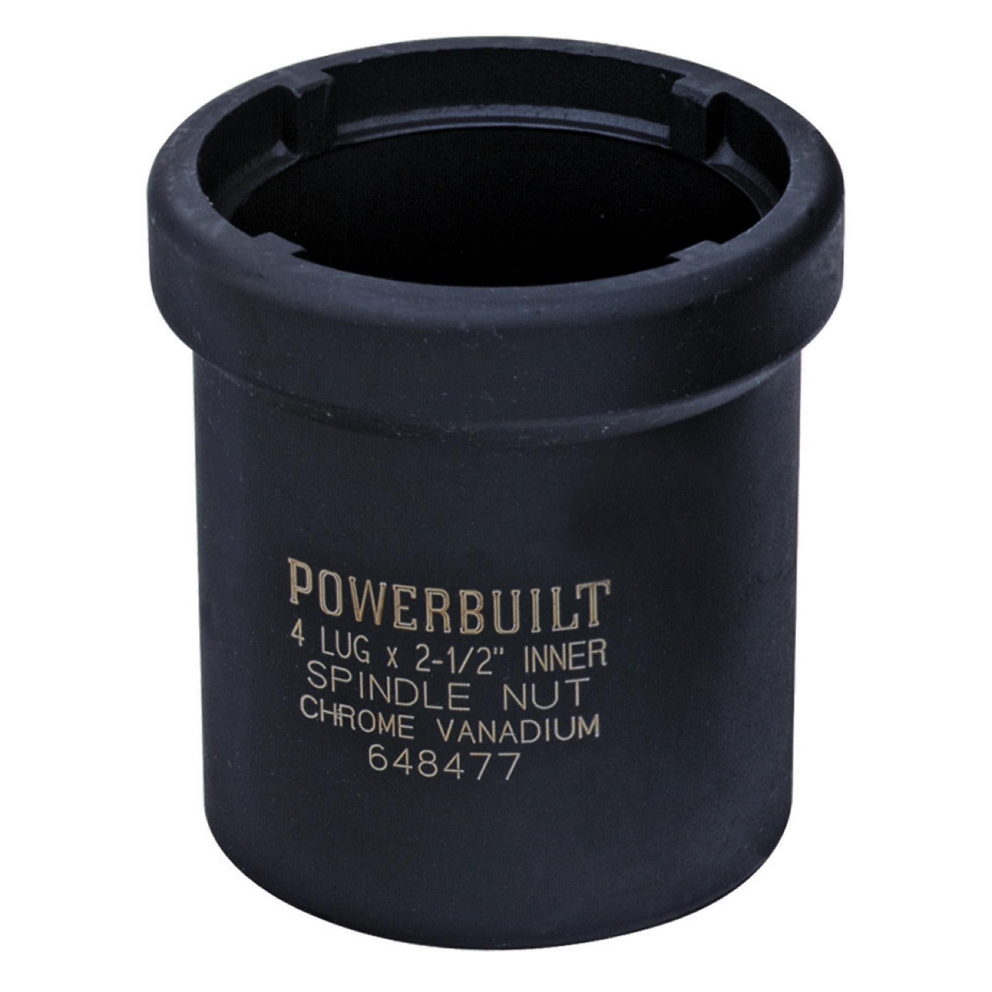 Powerbuilt, Spindle Nut Socket- 4 Lugs Inner 2-1/2 Inch, Model # 648477